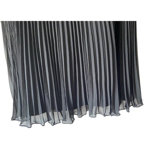 Evan Picone Black Midi Dress 4 Sheer Drop Waist Whimsigoth Fairy Grunge Hoco - Picture 6 of 11